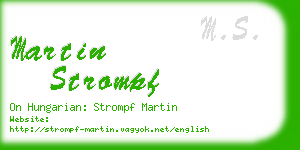 martin strompf business card